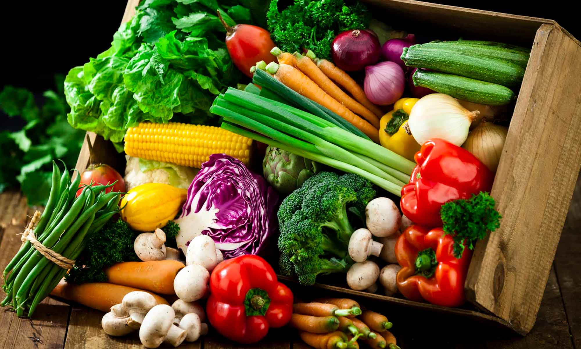 Box of vegetables